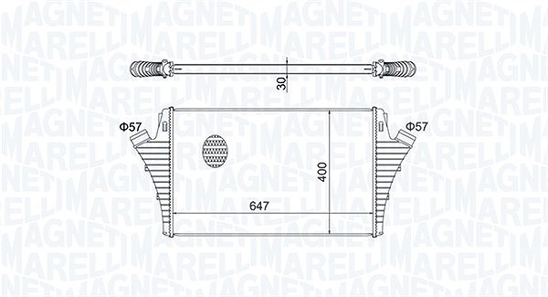 Magneti Marelli Ladeluftkühler [Hersteller-Nr. 351319204650] für Saab, Vauxhall, Hyundai, Opel