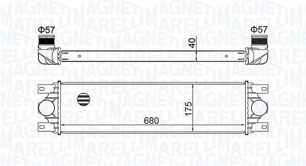 Magneti Marelli Ladeluftkühler [Hersteller-Nr. 351319204780] für Renault, Opel