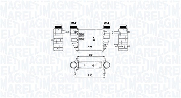Magneti Marelli Ladeluftkühler [Hersteller-Nr. 351319204850] für Seat, Audi