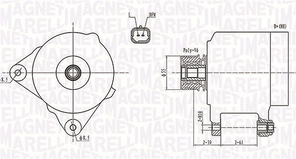 Magneti Marelli Generator [Hersteller-Nr. 063731762010] für Renault, Nissan, Dacia