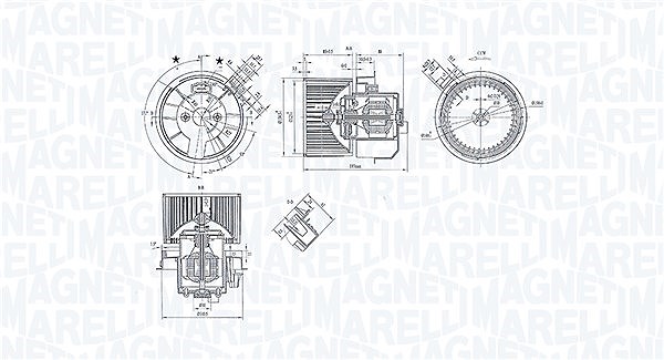 Magneti Marelli Innenraumgebläse [Hersteller-Nr. 069412247010] für Renault, Dacia