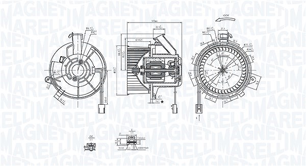 Magneti Marelli Innenraumgebläse [Hersteller-Nr. 069412290010] für Mercedes-Benz