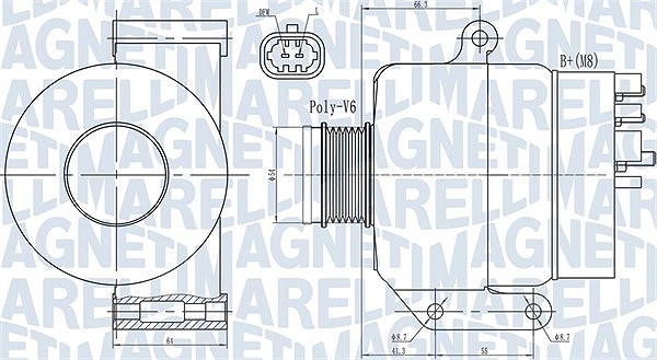 Magneti Marelli Generator [Hersteller-Nr. 063731987010] für Opel, Renault