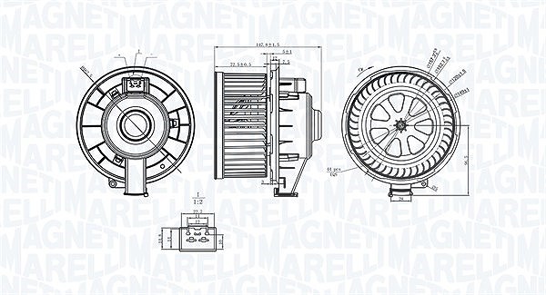 Magneti Marelli Innenraumgebläse [Hersteller-Nr. 069412253010] für Ford