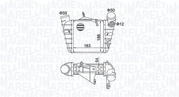 Magneti Marelli Ladeluftkühler [Hersteller-Nr. 351319204750] für VW, Seat, Skoda