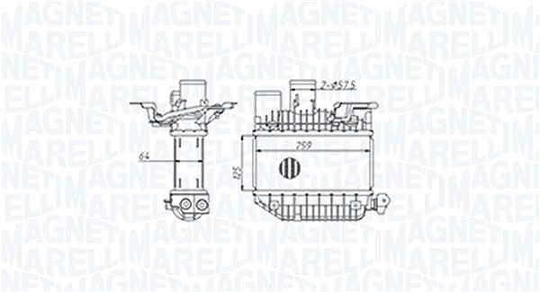 Magneti Marelli Ladeluftkühler [Hersteller-Nr. 351319205310] für Toyota