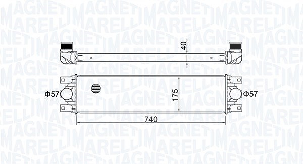 Magneti Marelli Ladeluftkühler [Hersteller-Nr. 351319204790] für Renault, Opel, Vauxhall