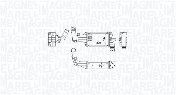 Magneti Marelli Ladeluftkühler [Hersteller-Nr. 351319204160] für Opel, Vauxhall