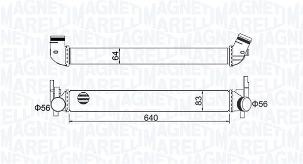 Magneti Marelli Ladeluftkühler [Hersteller-Nr. 351319204410] für VW, Skoda, Seat, Audi