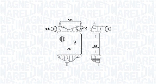 Magneti Marelli Ladeluftkühler [Hersteller-Nr. 351319204080] für Lancia, Fiat