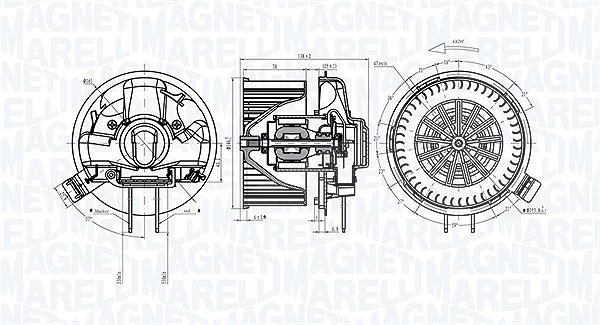 Magneti Marelli Innenraumgebläse [Hersteller-Nr. 069412305010] für Renault - Bild 6
