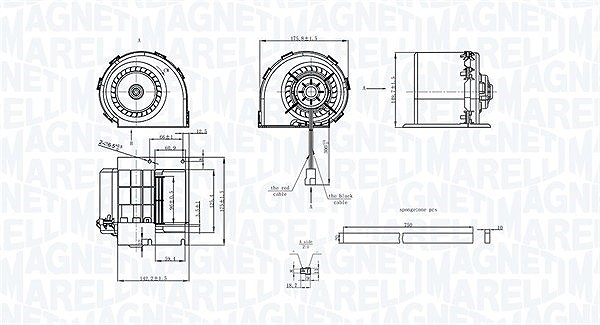 Magneti Marelli Innenraumgebläse [Hersteller-Nr. 069412325010] für Mercedes-Benz