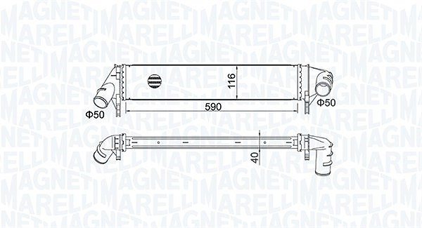 Magneti Marelli Ansaugluftkühler Größe 40.0 351319205260 - Bild 6