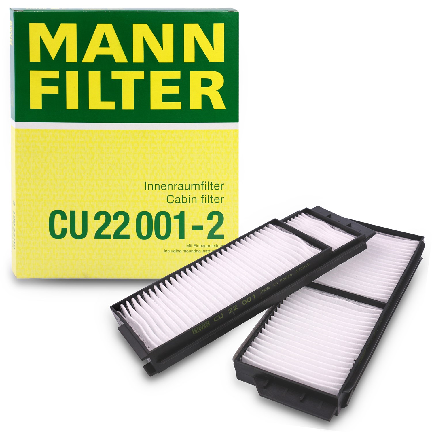 Mann-filter Filter, Innenraumluft [Hersteller-Nr. CU22001-2] für Mazda