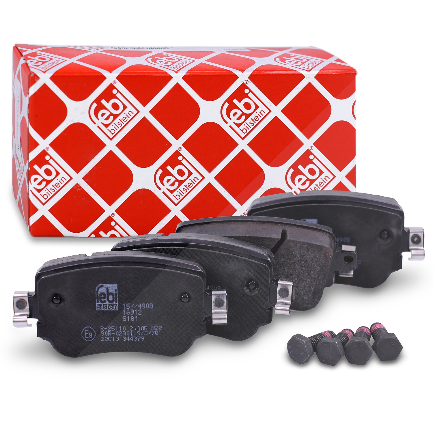 Febi Bilstein Bremsbelagsatz hinten [Hersteller-Nr. 16912] für VW, Audi, Skoda, Seat