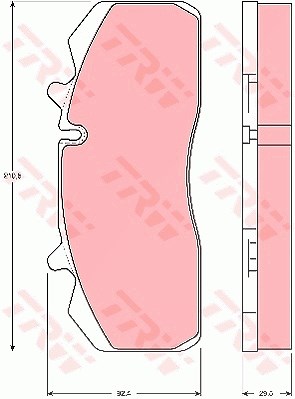 Trw Bremsbelagsatz, Scheibenbremse [Hersteller-Nr. GDB5083]