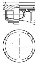 Kolbenschmidt Kolben [Hersteller-Nr. 41729600] für Fiat, Chrysler, Abarth, Lancia, Alfa Romeo