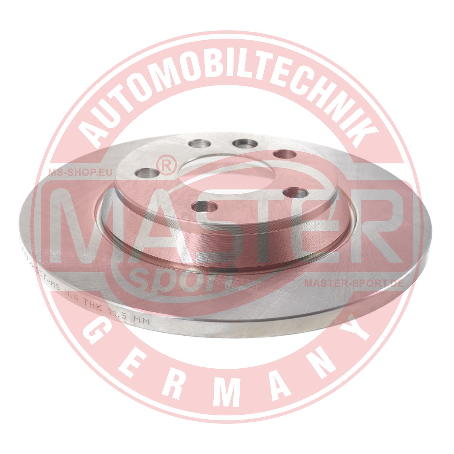 Master-sport Germany Bremsscheibe Hinterachse Voll [Hersteller-Nr. 24011301941-PCS-MS] für Seat, VW, Ford
