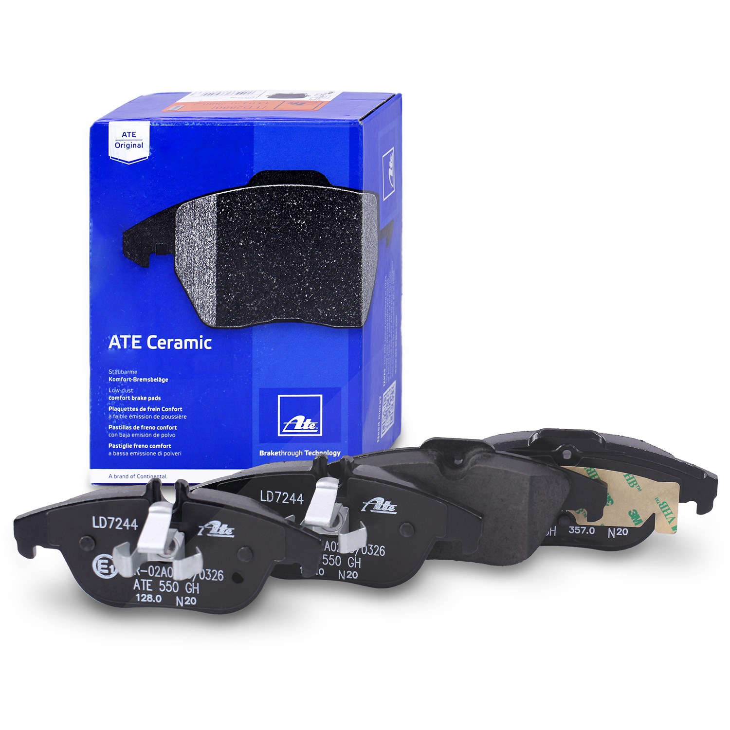 Ate CERAMIC Bremsbelagsatz hinten [Hersteller-Nr. 13.0470-7244.2] für Mercedes-Benz
