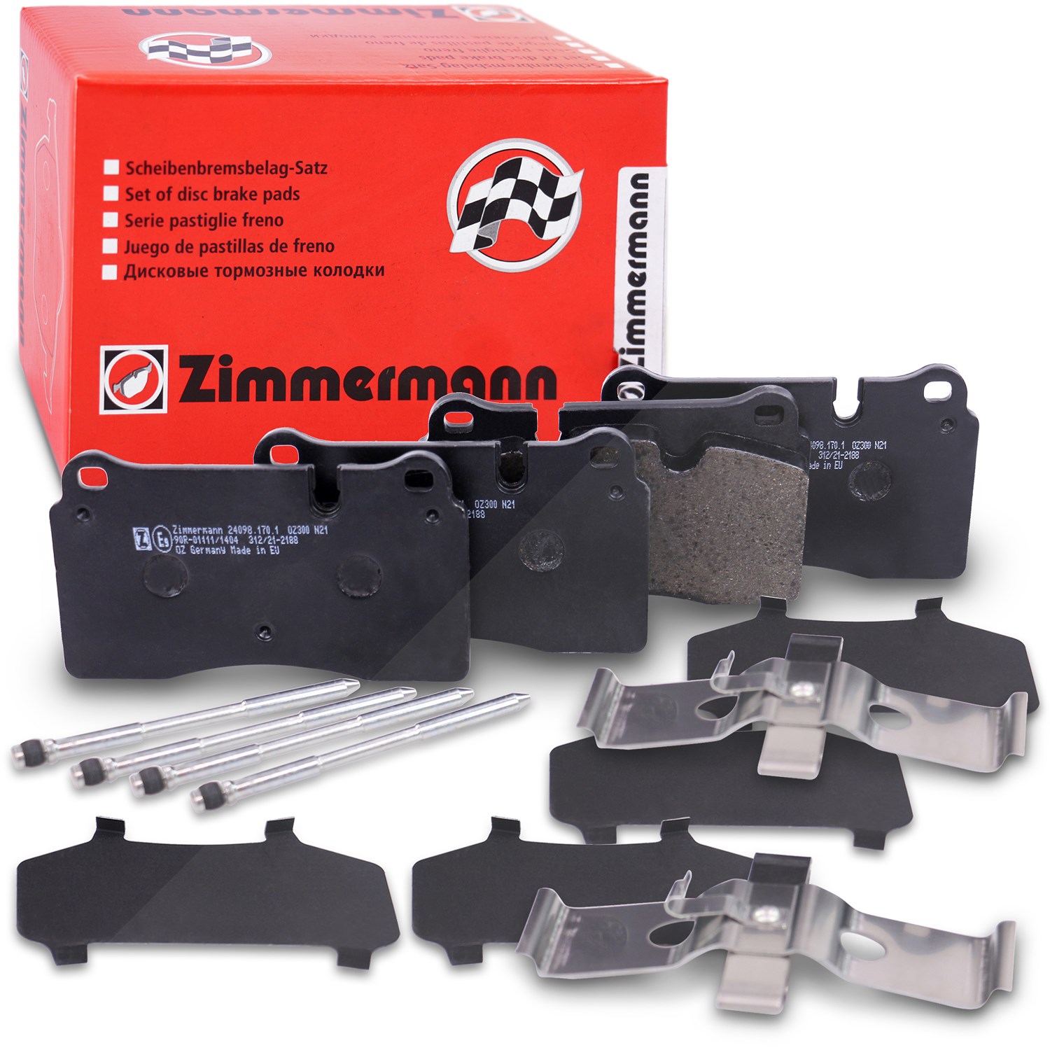 Zimmermann Bremsbelagsatz vorne [Hersteller-Nr. 24098.170.3] für VW, Audi, Seat, Cupra
