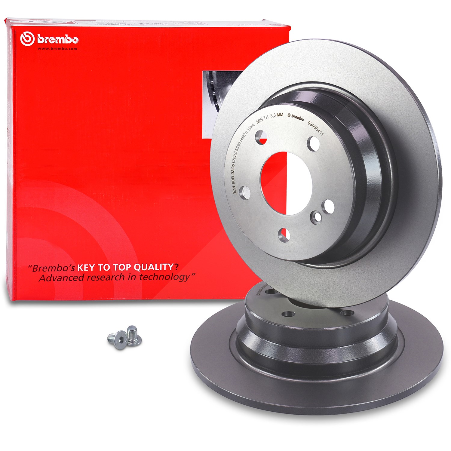 Brembo Bremsscheibe voll hinten [Hersteller-Nr. 08.9584.11] für Mercedes-Benz