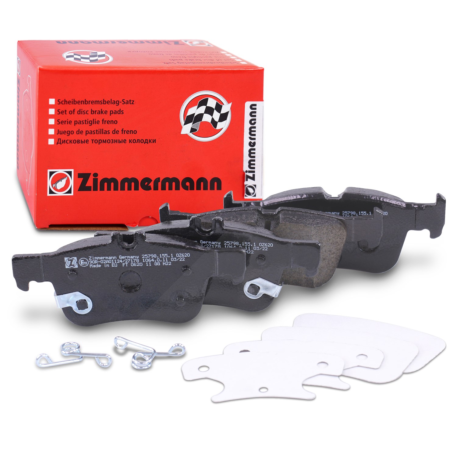 Zimmermann Bremsbelagsatz hinten [Hersteller-Nr. 25798.155.1] für Ford Usa, Ford
