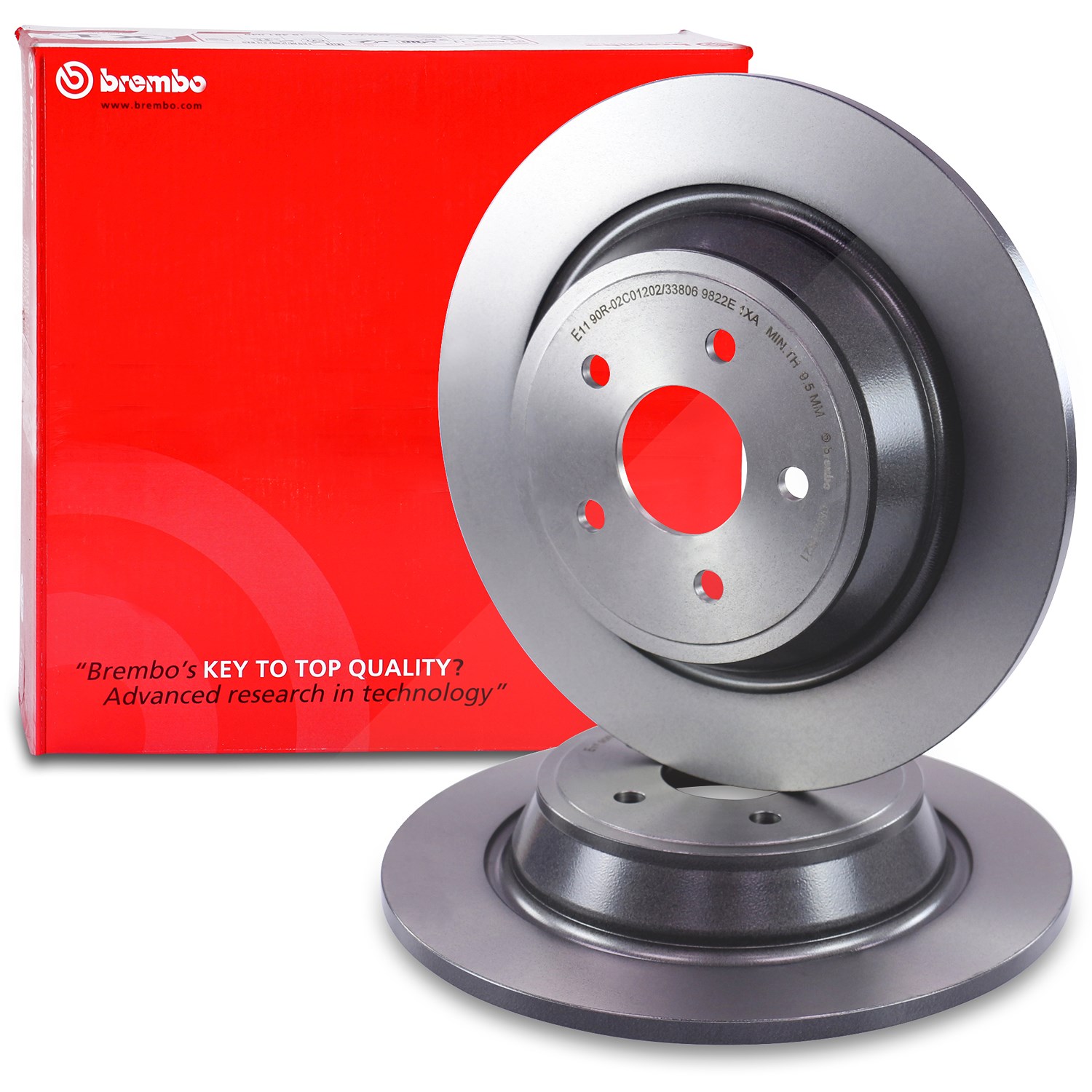Brembo Bremsscheibe voll hinten [Hersteller-Nr. 08.N258.21] für Ford Usa, Ford, Lincoln