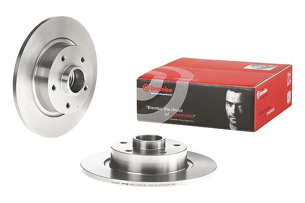 Brembo 1x Bremsscheibe Hinterachse Voll [Hersteller-Nr. 08.B397.27] für Renault