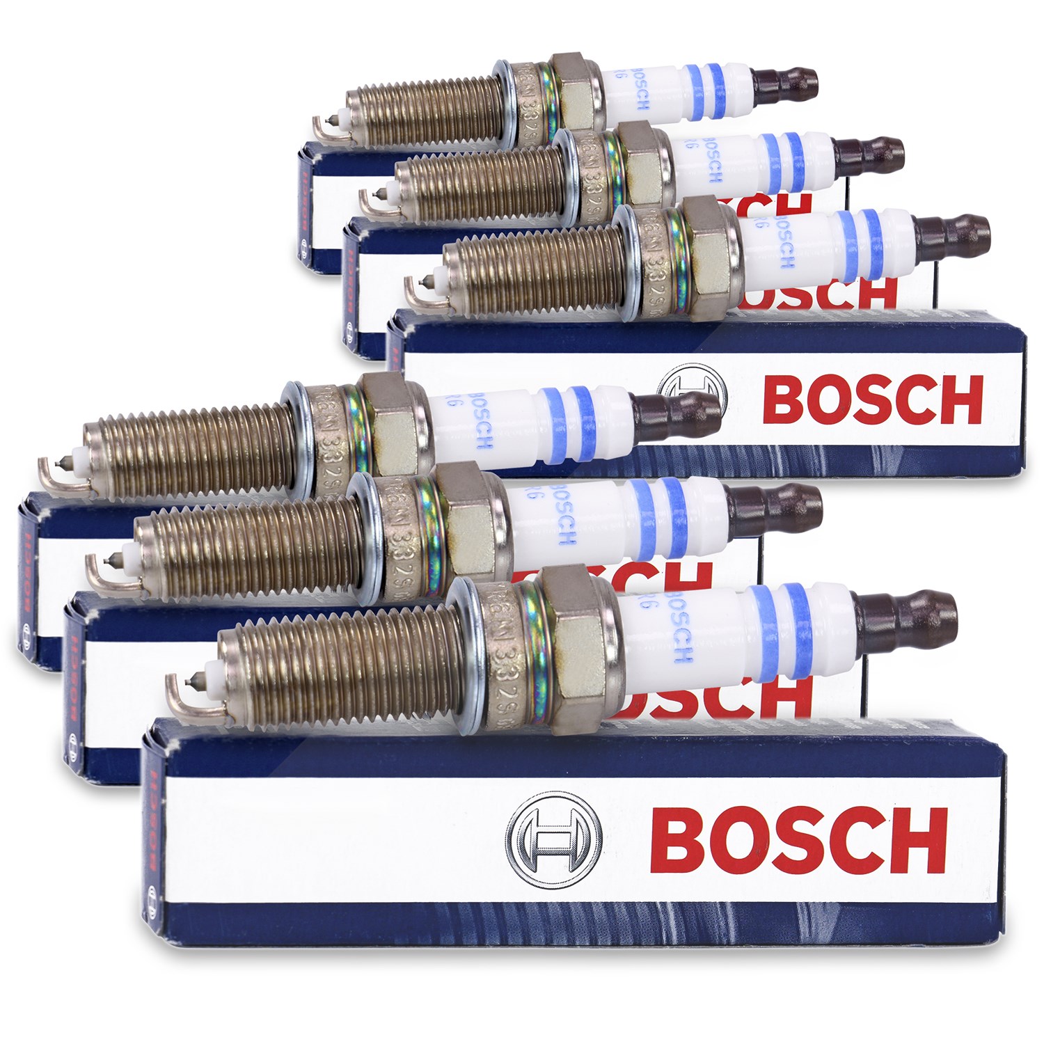 Bosch 6x Zündkerze [Hersteller-Nr. 0242140515] für Mercedes-Benz, Smart