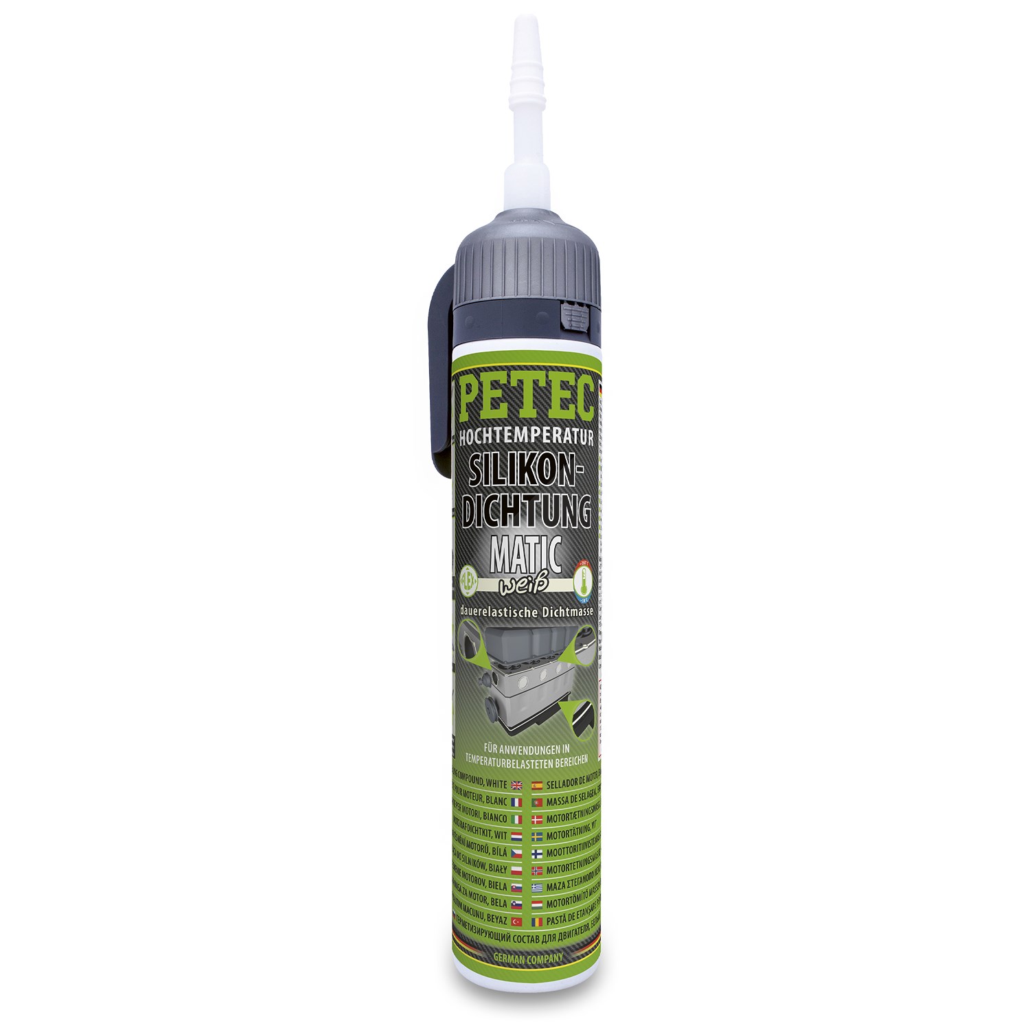Petec 200 ml Hochtemperatur-Silikondichtung dauerelastisch [Hersteller-Nr. 97920] für Santana, Suzuki, Mercedes-Benz, Bentley, Artega, Man, Zastava, F