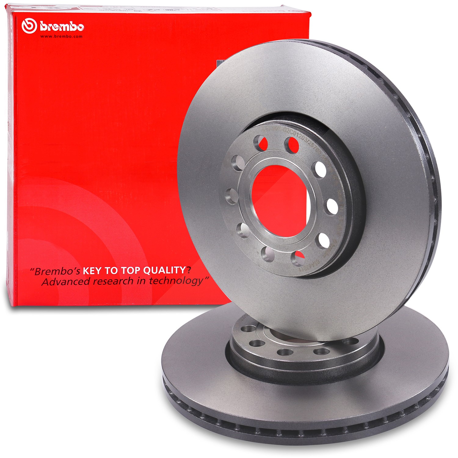 Brembo Bremsscheibe belüftet vorne [Hersteller-Nr. 09.A428.11] für Skoda, VW