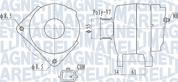 Magneti Marelli Generator [Hersteller-Nr. 063732054010] für Renault