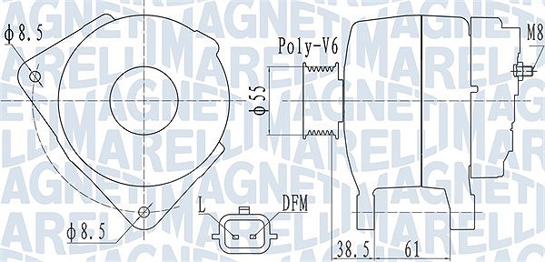 Magneti Marelli Generator [Hersteller-Nr. 063732098010] für Dacia, Renault