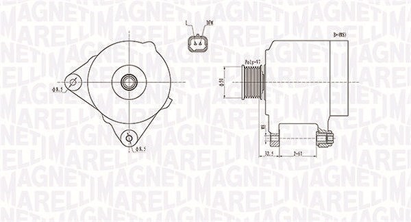 Magneti Marelli Generator [Hersteller-Nr. 063731768010] für Renault