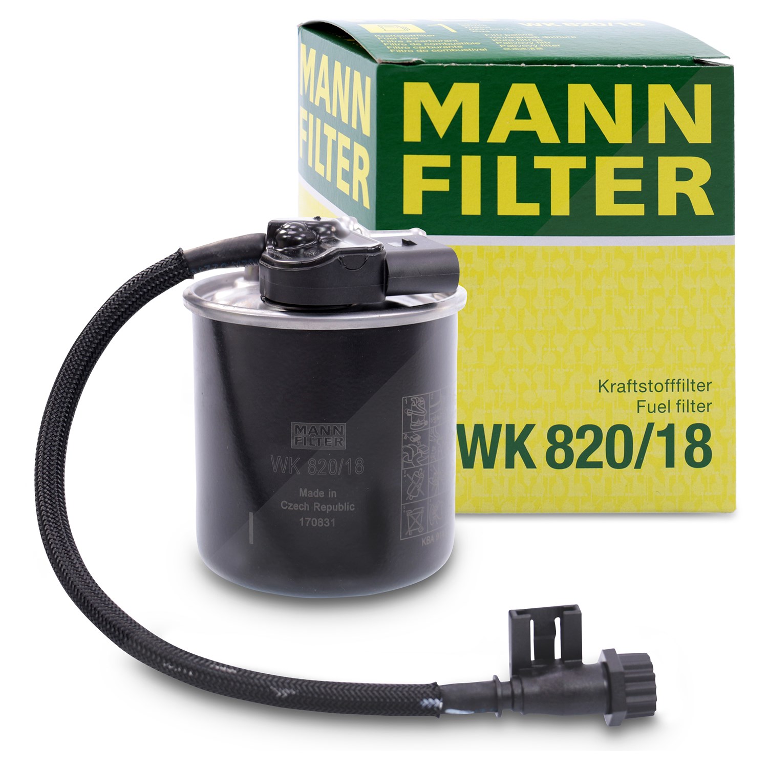 Mann-filter Kraftstofffilter [Hersteller-Nr. WK820/18] für Mercedes-Benz