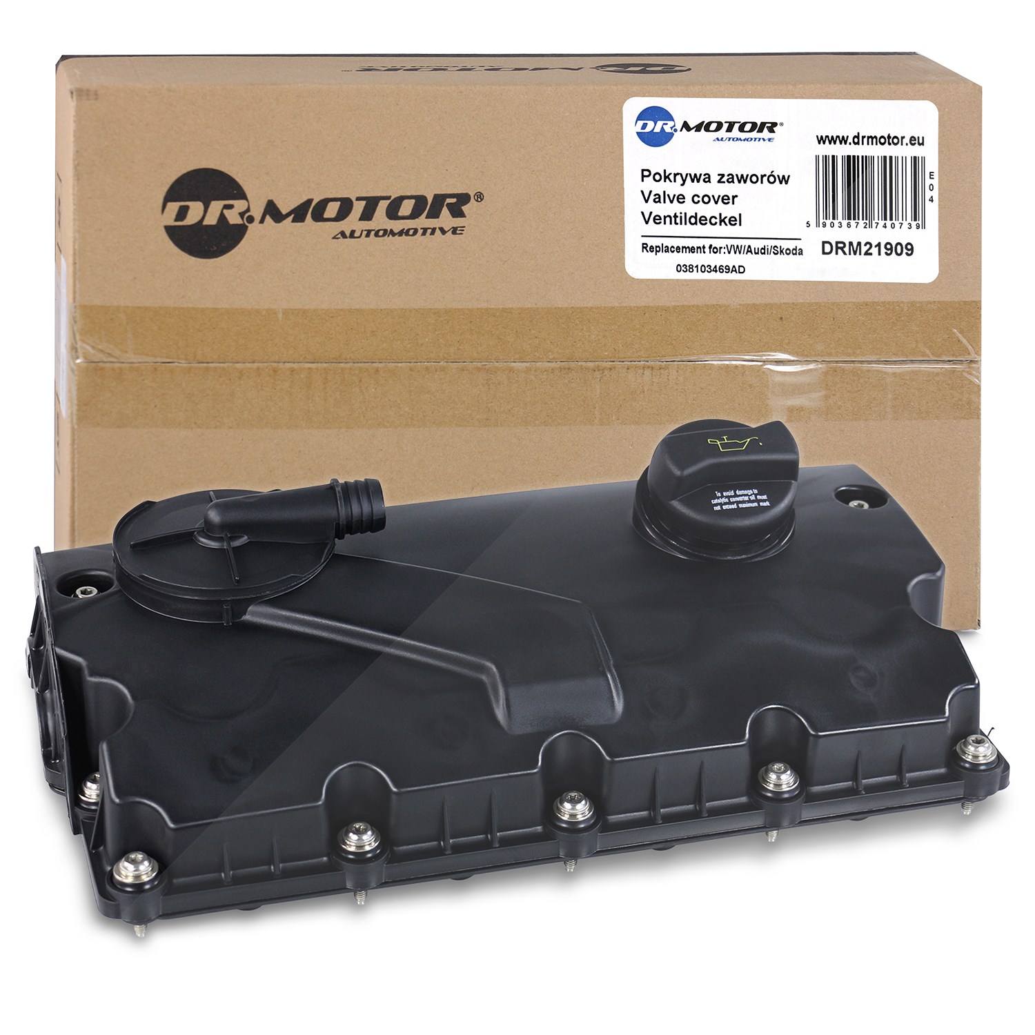 Dr.motor Automotive Zylinderkopfhaube [Hersteller-Nr. DRM21909] für Audi, Skoda, Seat, VW