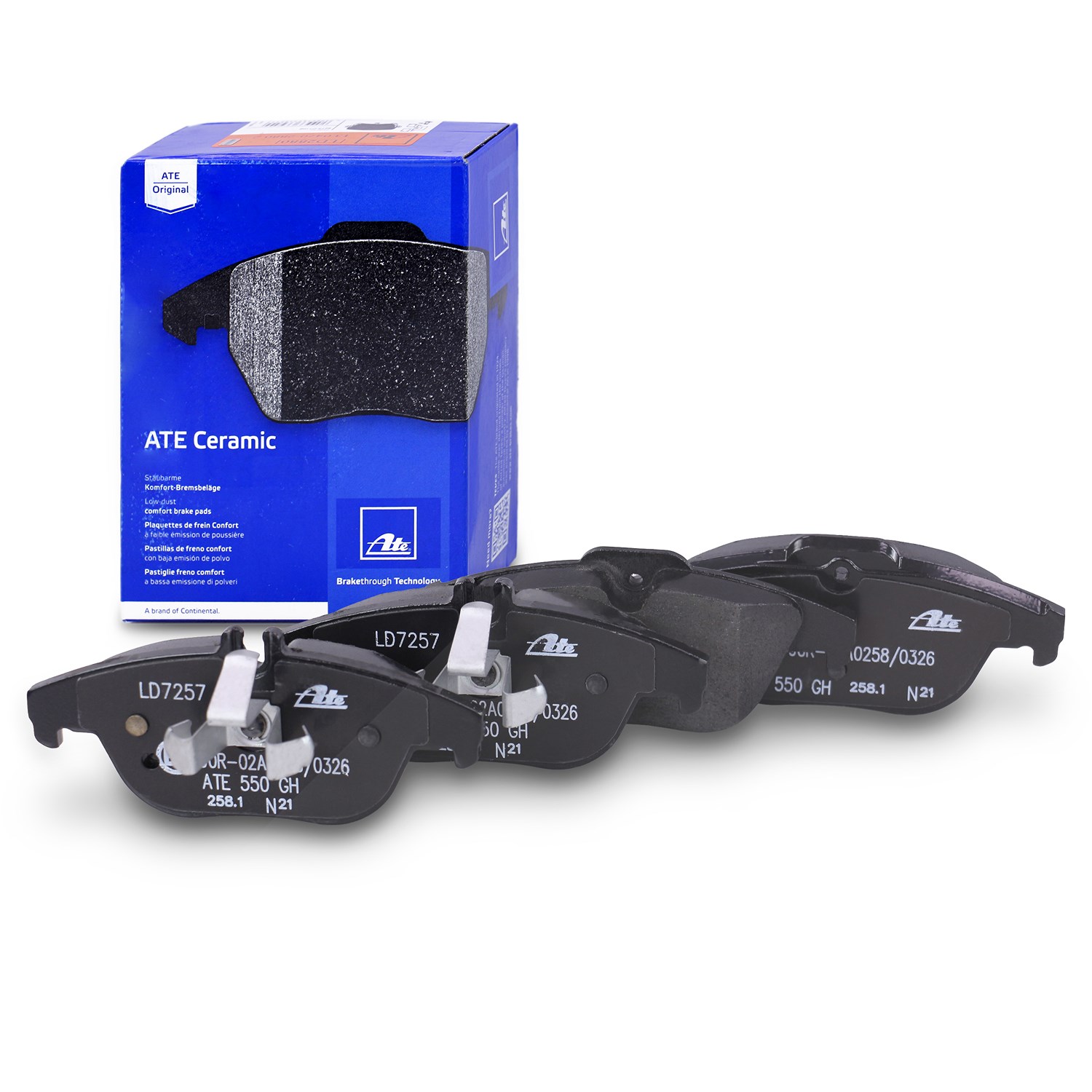 Ate CERAMIC Bremsbelagsatz hinten [Hersteller-Nr. 13.0470-7257.2] für Mercedes-Benz