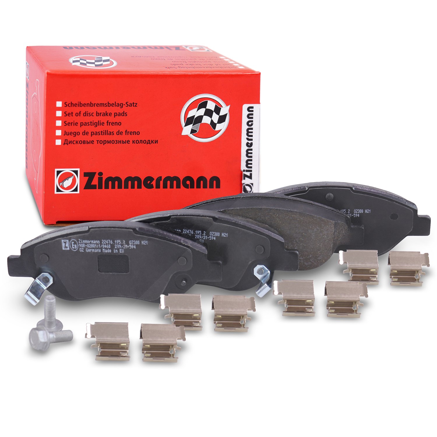 Zimmermann Bremsbelagsatz vorne [Hersteller-Nr. 22476.195.2] für Fiat