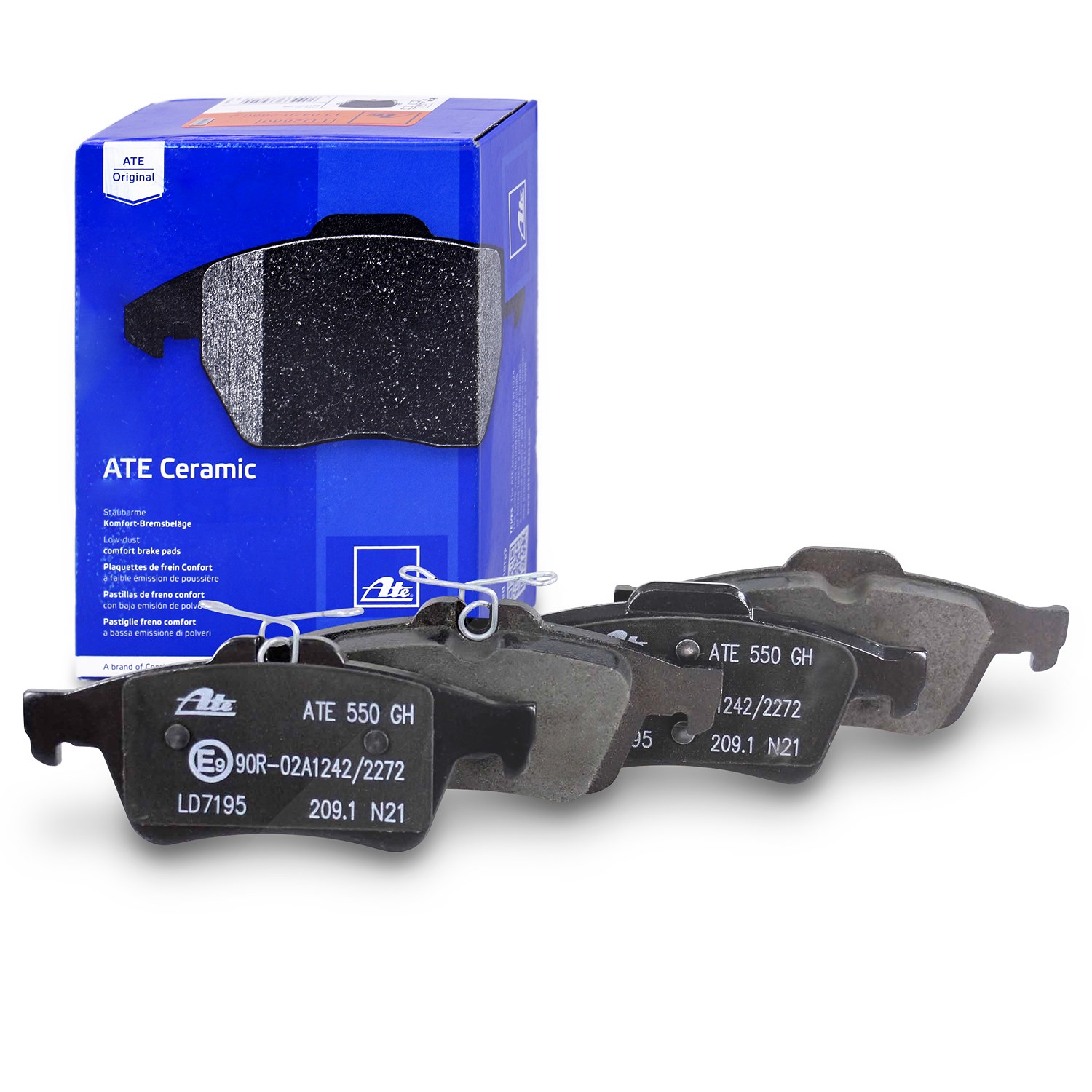 Ate CERAMIC Bremsbelagsatz hinten [Hersteller-Nr. 13.0470-7195.2] für Vauxhall, Volvo, Opel, Mazda, Saab, Ford