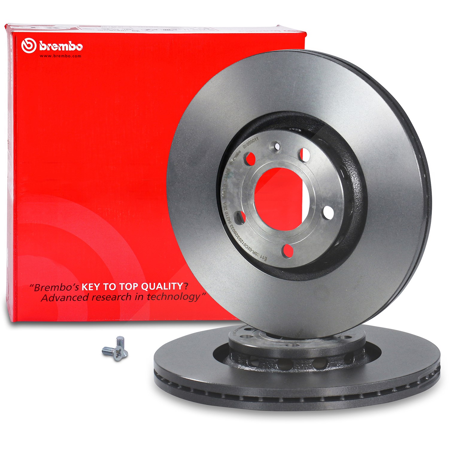 Brembo Bremsscheibe belüftet vorne [Hersteller-Nr. 09.8690.11] für VW, Seat, Audi, Skoda