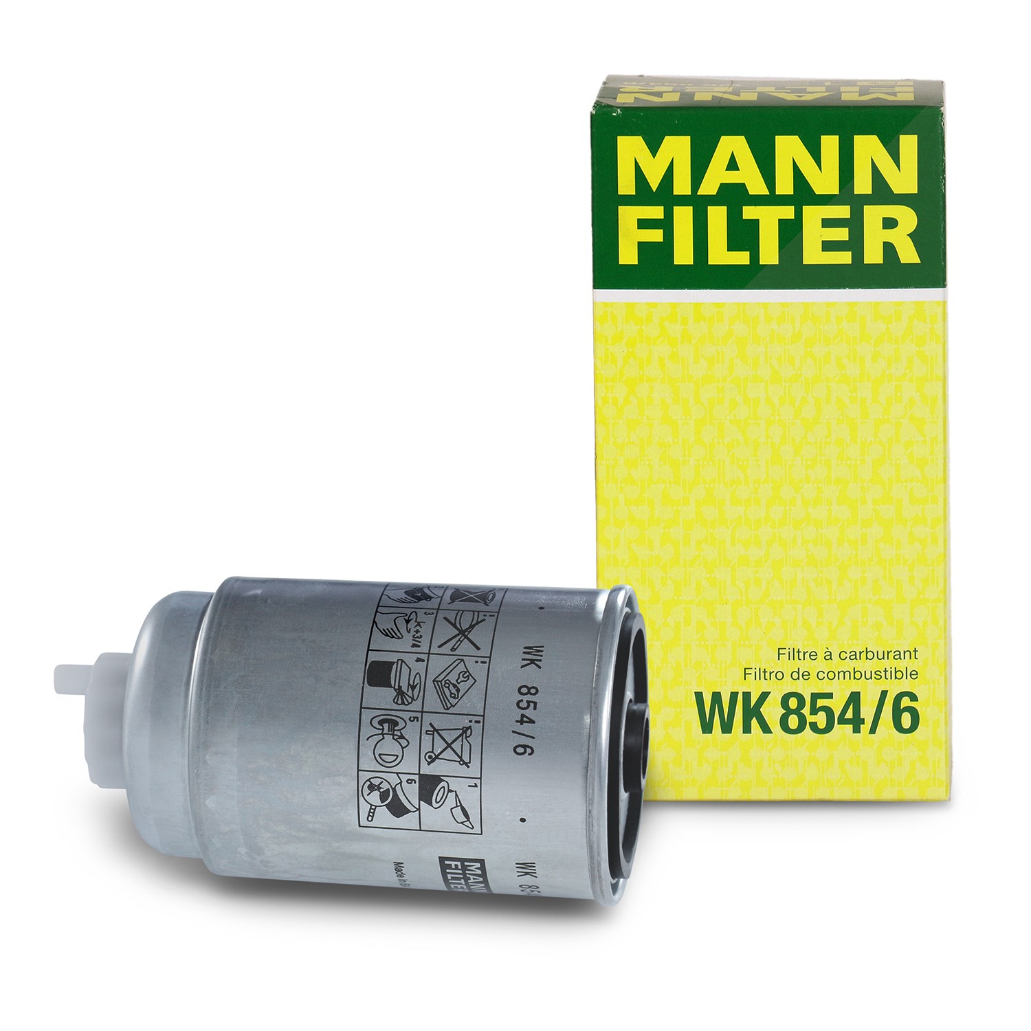 Mann-filter Kraftstofffilter [Hersteller-Nr. WK854/6] für Suzuki, Fiat, Kia, Citroën, Peugeot, Alfa Romeo, Lancia