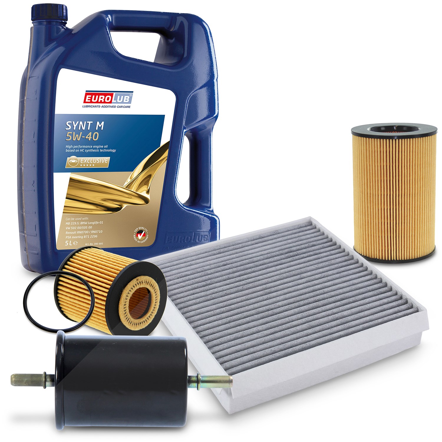 Bestprice Inspektionspaket Filtersatz SET B + 5l ÖL [Hersteller-Nr. 40197740] für Smart