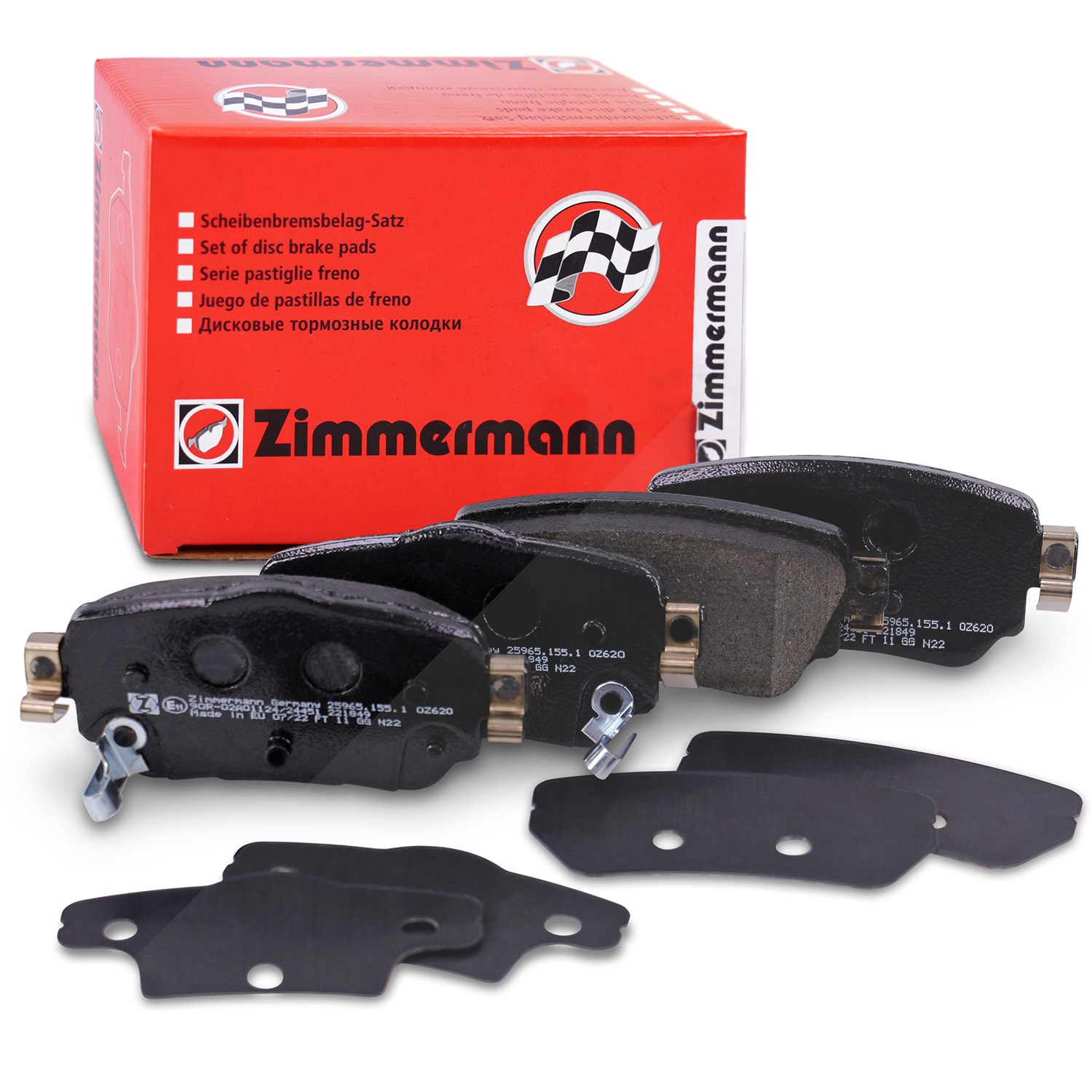 Zimmermann Bremsbelagsatz hinten [Hersteller-Nr. 25965.155.1] für Renault, Nissan