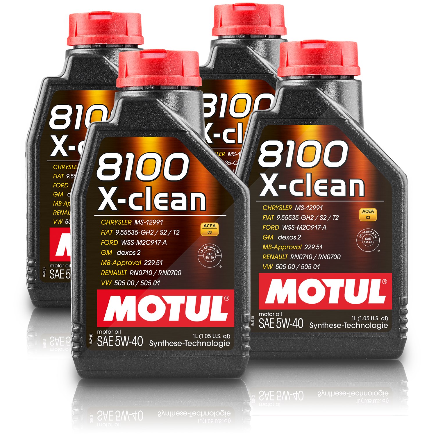 Motul 4x 1 L 8100 X-clean 5W-40 [Hersteller-Nr. 109227]