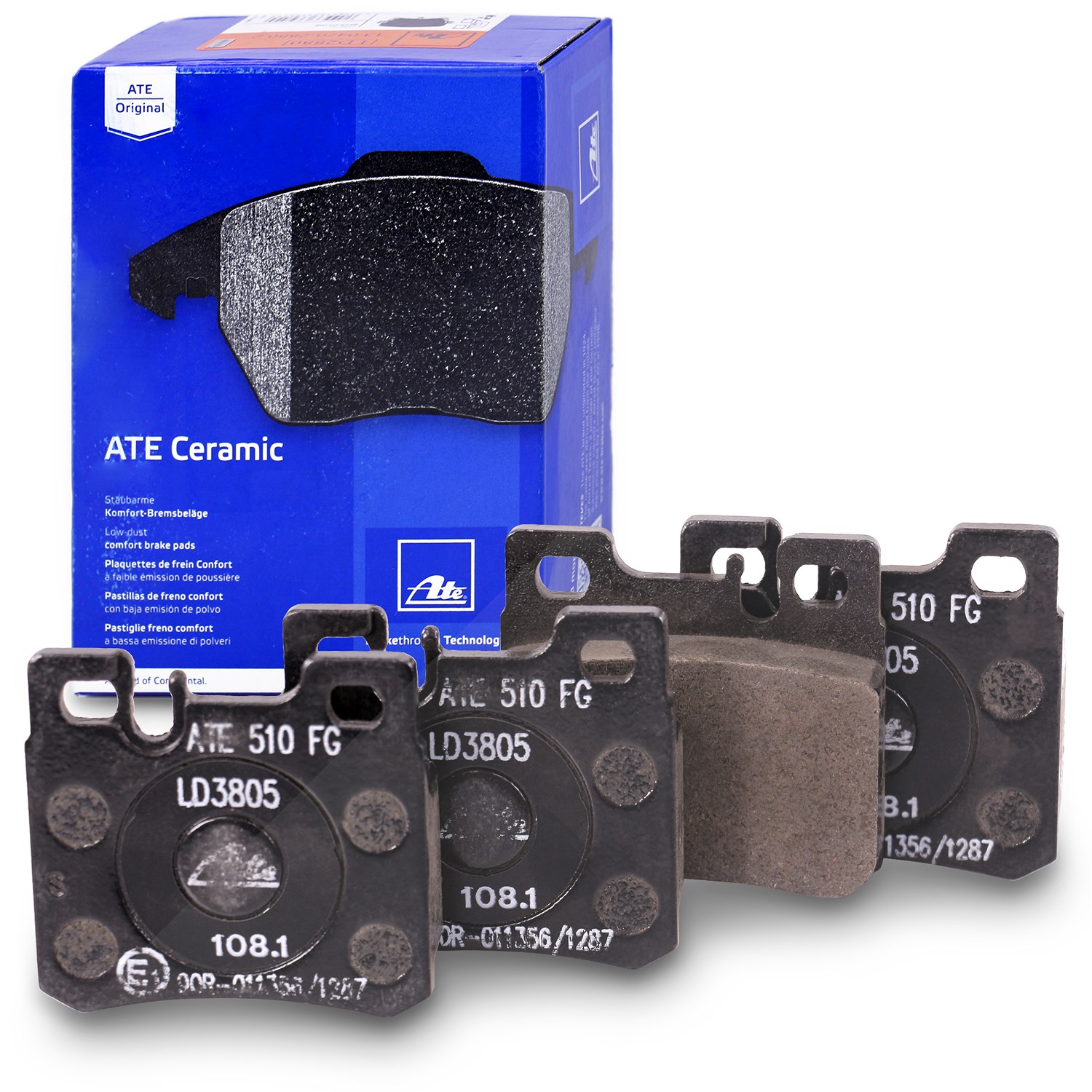 Ate CERAMIC Bremsbelagsatz hinten [Hersteller-Nr. 13.0470-3805.2] für Mercedes-Benz