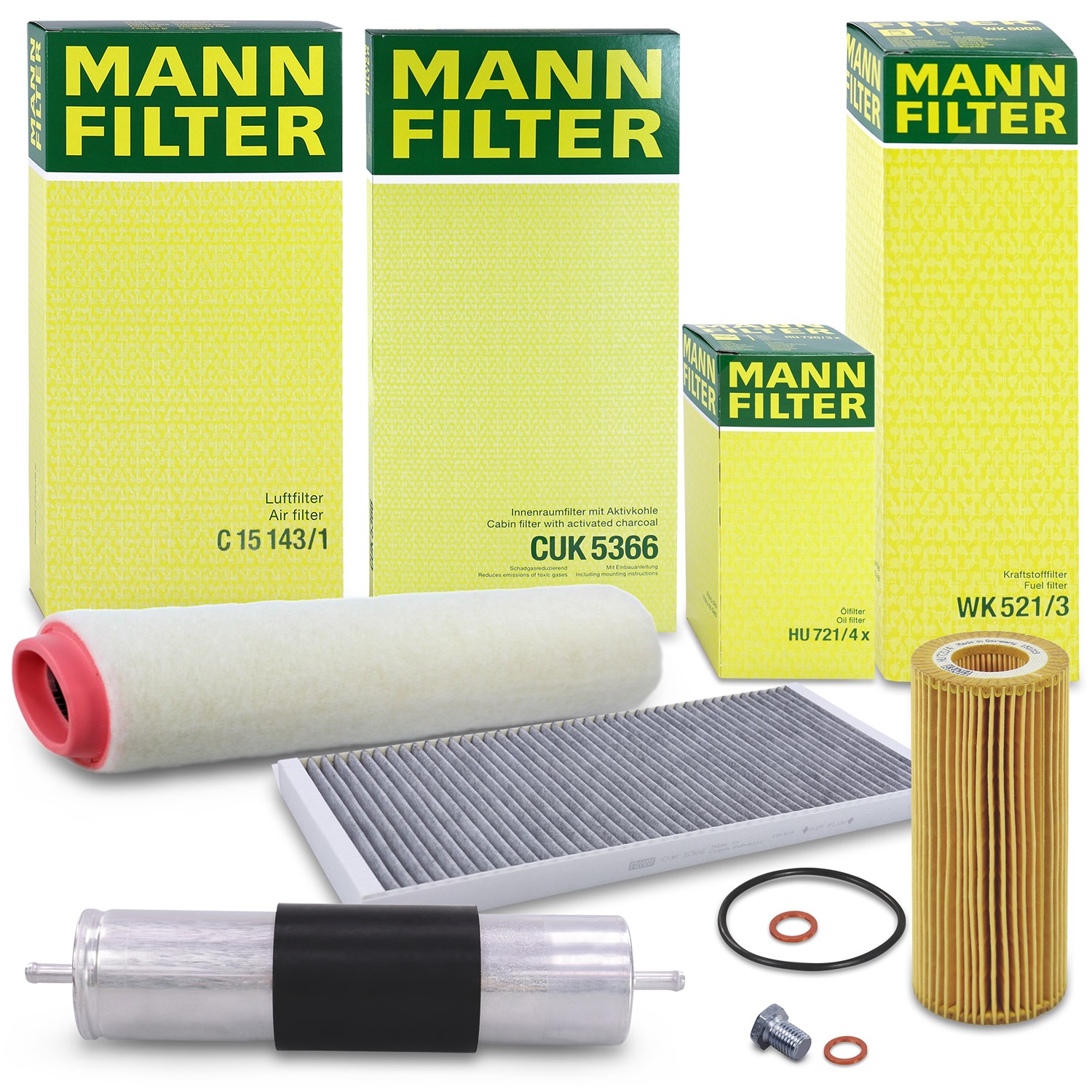 Mann-filter Inspektionspaket Filtersatz SET B [Hersteller-Nr. 10493173] für BMW
