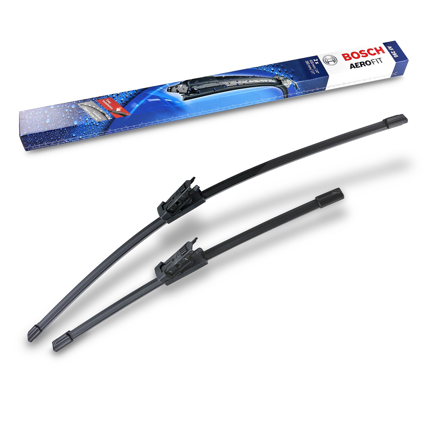 Bosch Wischerblatt Aerofit AF295 vorne [Hersteller-Nr. 3397014220] für Renault, Peugeot, Lancia, Vauxhall, Citroën, Seat, Ford, Nissan, Fiat, Opel
