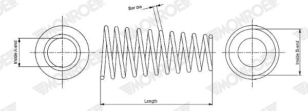 Monroe Fahrwerksfeder [Hersteller-Nr. SP4109] für Mazda