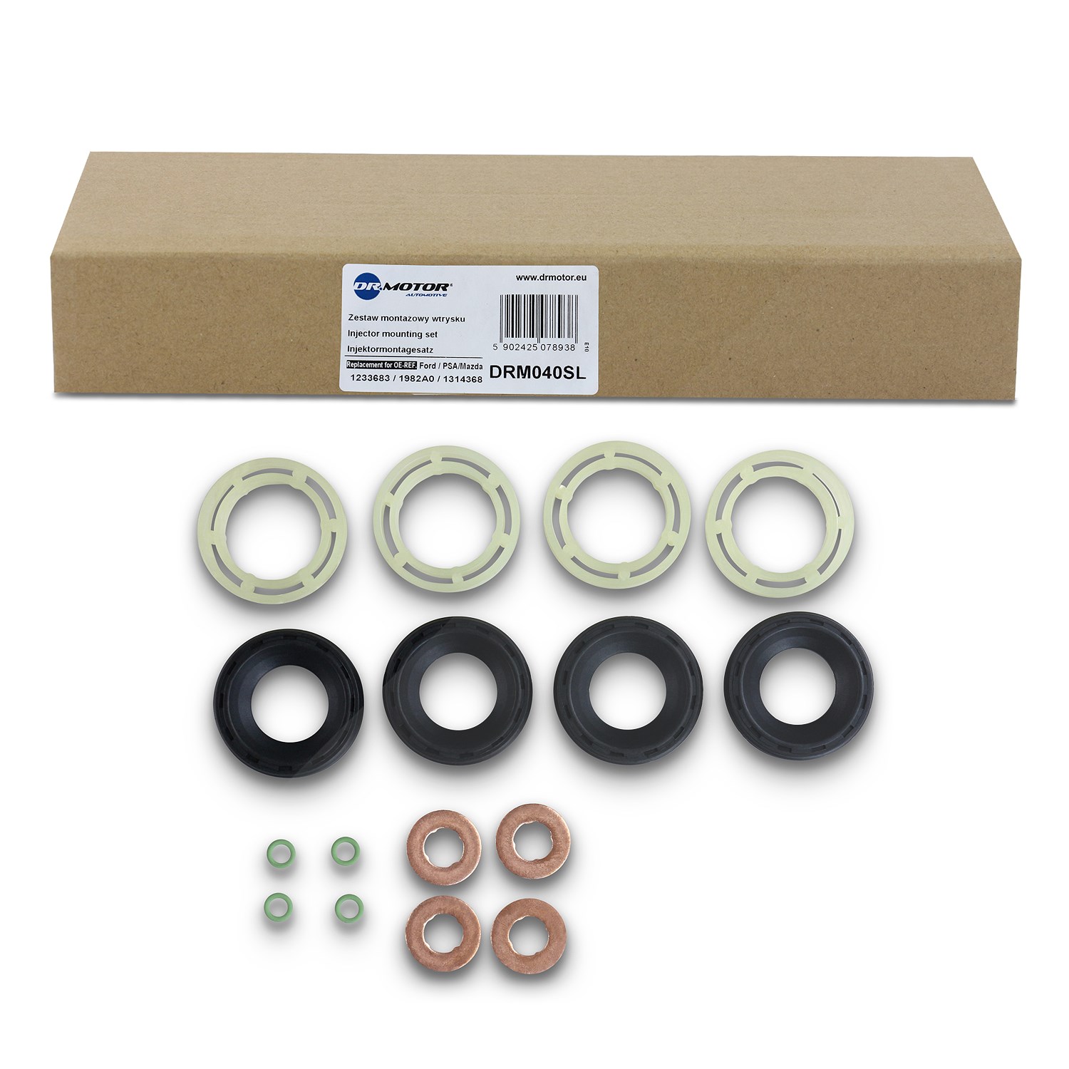 Dr.motor Automotive Dichtungssatz, Einspritzdüse [Hersteller-Nr. DRM040SL] für Ford, Fiat, Citroën, Peugeot