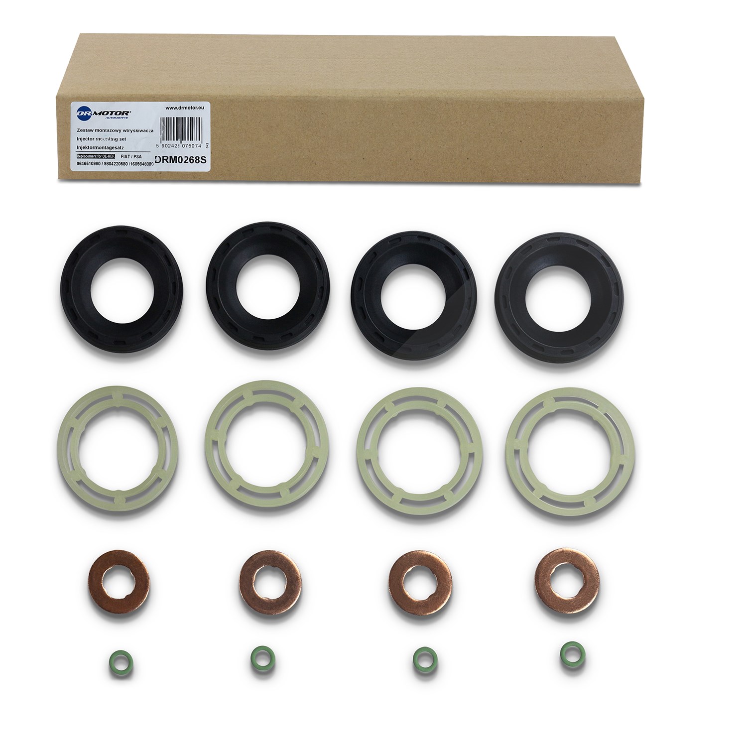 Dr.motor Automotive Dichtungssatz, Einspritzdüse [Hersteller-Nr. DRM0268S] für Citroën, Ford, Mini, Peugeot